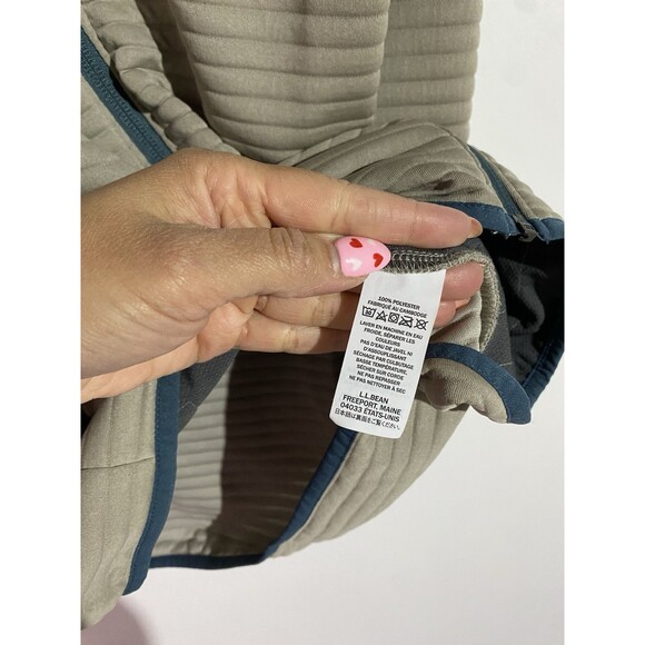 NWT LL Bean Vest Mens L Tall Tan Blue Airlight Slightly Fitted Outdoor Hiking - Picture 7 of 10